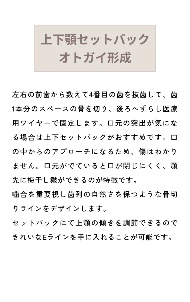 上下顎セットバック＋オトガイ形成
